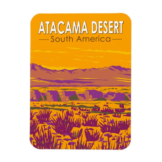 Atacama Desert Sunset Zuid-Amerika Reizen Magneet (Verticaal)