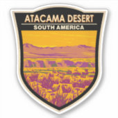 Atacama Desert Sunset Zuid-Amerika Reizen  Sticker (Voorkant)