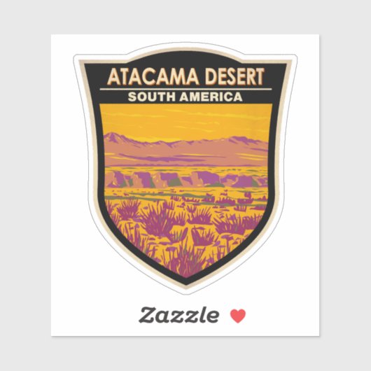 Atacama Desert Sunset Zuid-Amerika Reizen  Sticker (Vel)