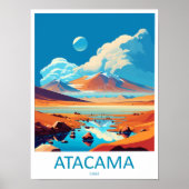 Atacama Desert Travel Print Wall Art Atacama Deser (Voorkant)
