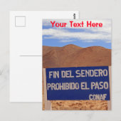 Atacama geoglyphs, Chili aanpasbaar Briefkaart (Voorkant / Achterkant)