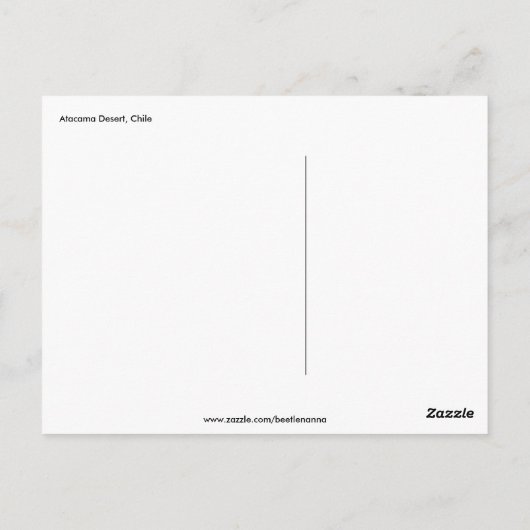 Atacama Uitzicht Briefkaart (Achterkant)