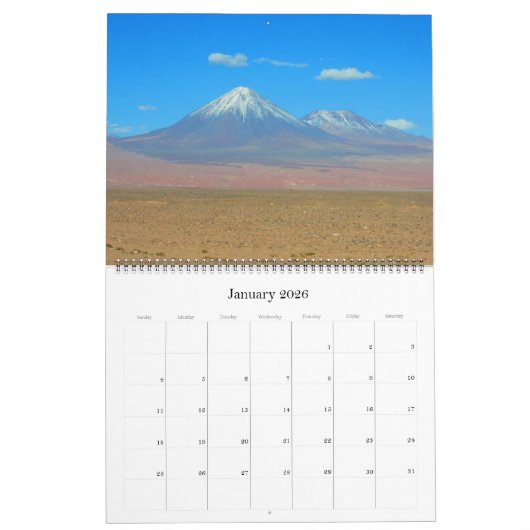 Atacama woestijn 2025 groot kalender (Jan 2026)