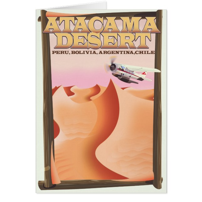 Atacama woestijn avonturen reisposter. (Voorkant)