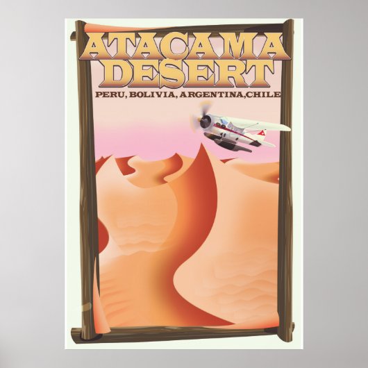 Atacama woestijn avontuur reisposter. poster (Voorkant)