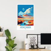 Atacama-woestijn Chili Reisposter Vintage Ski Poster (Thuiskantoor)