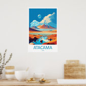 Atacama-woestijn Chili Reisposter Vintage Ski Poster (Keuken)