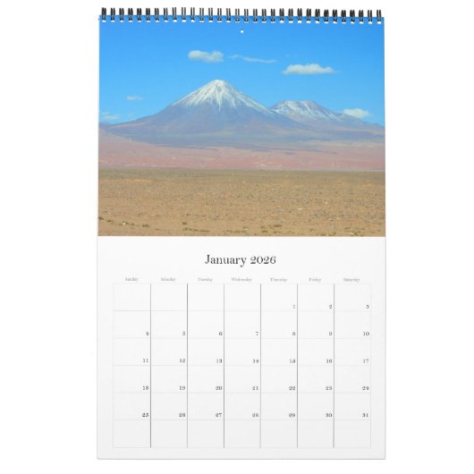 atacama woestijnlandschappen kalender (Jan 2026)