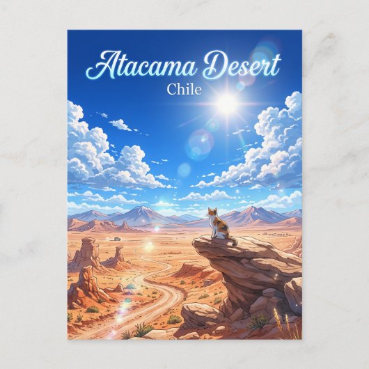 Atacamawoestijn Chili Briefkaart (Voorkant)