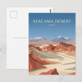 Atacamawoestijn Chili Briefkaart (Voorkant / Achterkant)