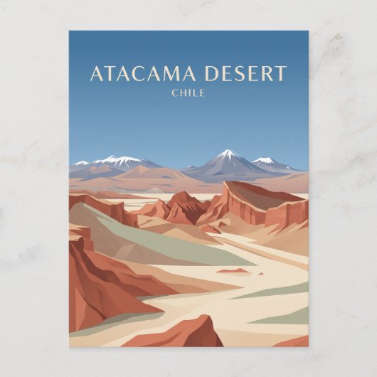 Atacamawoestijn Chili Briefkaart (Voorkant)