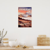 Atacamawoestijn Chili Vintage Reis Poster (Keuken)