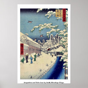 Atagoshita en Yabu lane door Andō, Hiroshige Ukiyo Poster