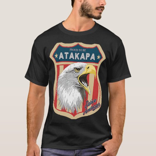 Atakapa Tribe Native American Indian Pride Respect T-shirt (Voorkant)