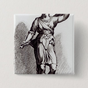 Atalanta, c.1653 vierkante button 5,1 cm