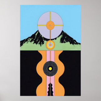 Atami Japanse Abstract Bauhaus Formule Modern Poster
