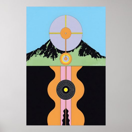 Atami Japanse Abstract Bauhaus Formule Modern Poster (Voorkant)
