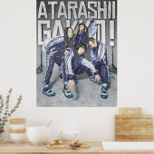 Atarashii Gakko Geïnspireerde Illustratie Poster (Keuken)