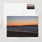 Atardecer en la playa de la Caleta, Cádiz Briefkaart (Voorkant / Achterkant)