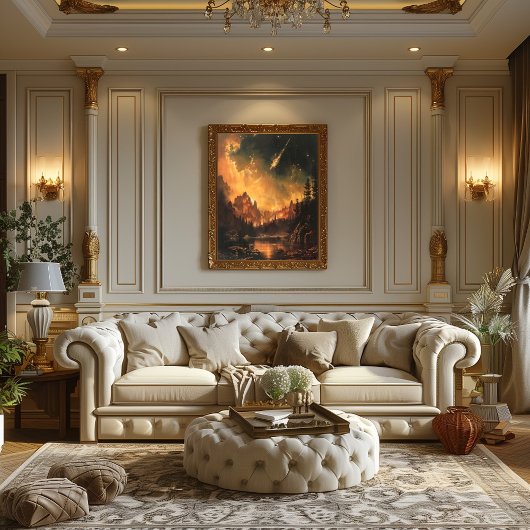 Atardecer Meteórico: Espectáculo Ardiente Natural Perfect Poster