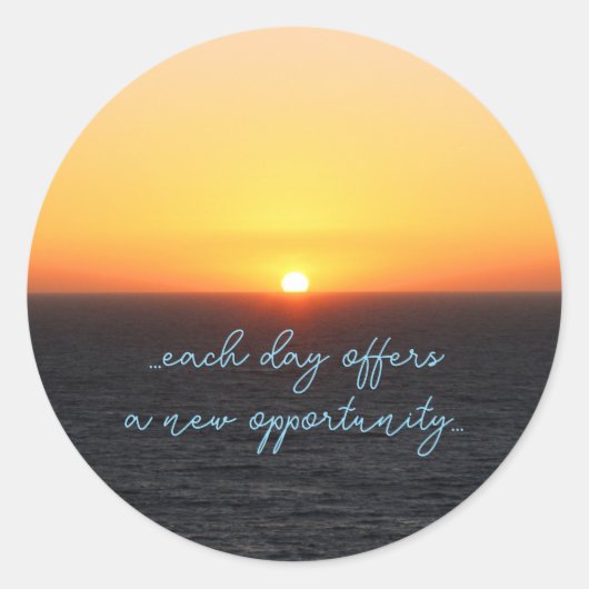 Atardecer Ronde Sticker (Voorkant)