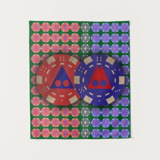 ATARI MARI Poker Chip Tapestry Wandkleed (Voorkant)