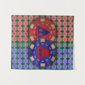 ATARI MARI Poker Chip Tapestry Wandkleed (Voorkant (horizontaal))