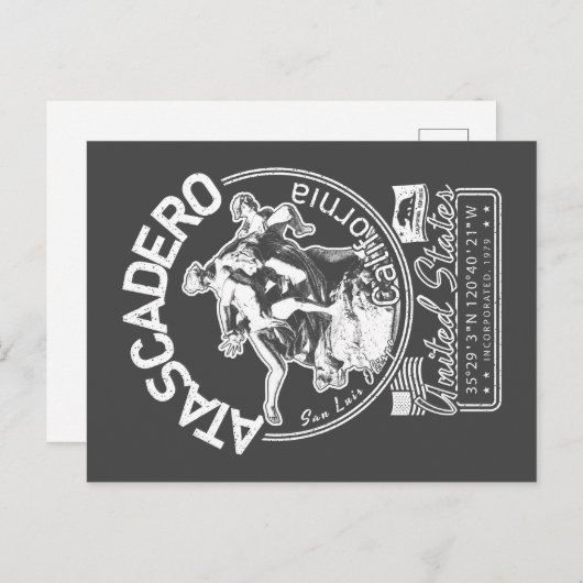 ATASCADERO CALIFORNIA - SUNKEN GARDENS BRIEFKAART (Voorkant / Achterkant)