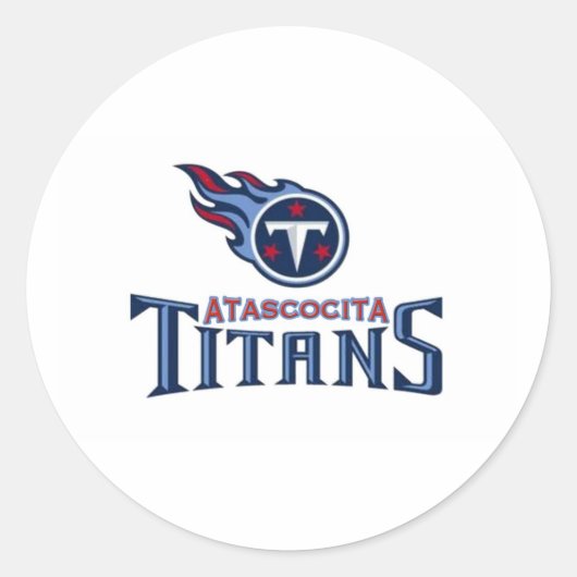 Atascocita Titans Jeugd Football Ronde Sticker (Voorkant)