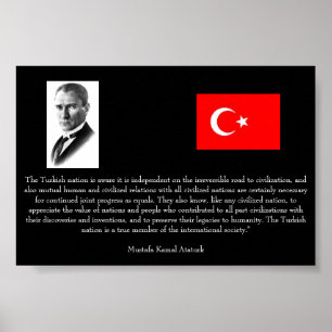 Ataturk over Turkije en de informatiemaatschappij Poster