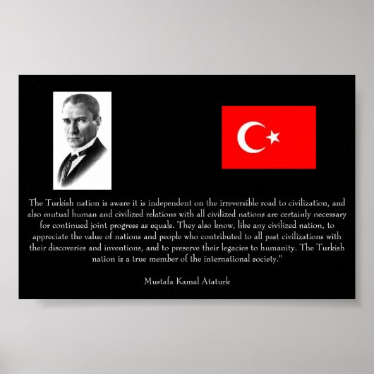 Ataturk over Turkije en de informatiemaatschappij Poster (Voorkant)