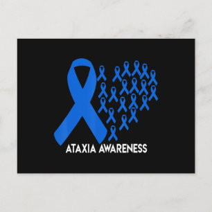 Ataxia Awareness Blue Ribbon Gift T-Shirt31 Briefkaart