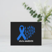 Ataxia Awareness Blue Ribbon Gift T-Shirt31 Briefkaart (Staand voorkant)