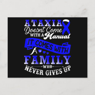 Ataxia Awareness Family Warrior Support T-Shirt129 Briefkaart