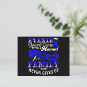 Ataxia Awareness Family Warrior Support T-Shirt129 Briefkaart (Staand voorkant)