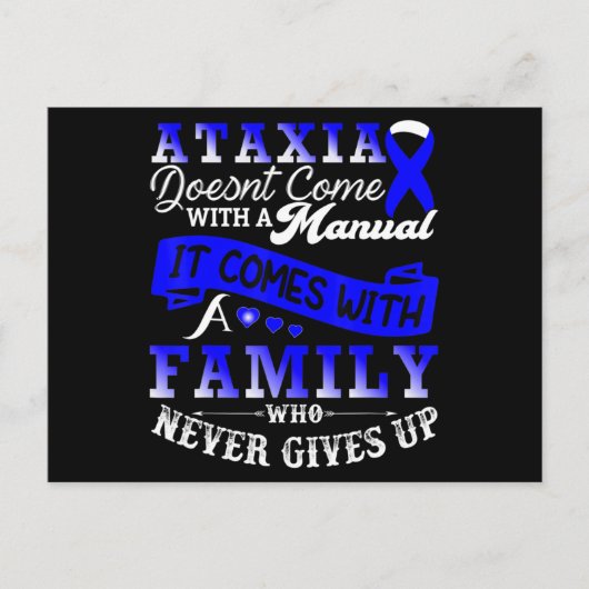 Ataxia Awareness Family Warrior Support T-Shirt129 Briefkaart (Voorkant)