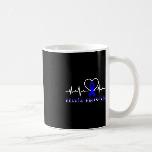 Ataxia Awareness Heartbeat Warrior Support Koffiemok (Rechts)
