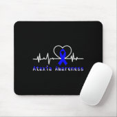 Ataxia Awareness Heartbeat Warrior Support Muismat (Met muis)