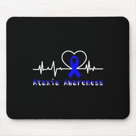 Ataxia Awareness Heartbeat Warrior Support Muismat (Voorkant)