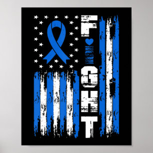 Ataxia Awareness Patriotic USA American Flag Poster