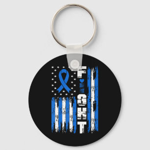 Ataxia Awareness Patriotic USA American Flag Sleutelhanger