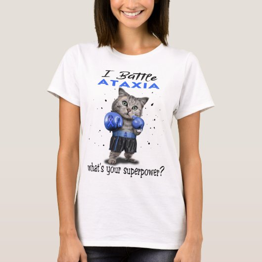 Ataxia Awareness Ribbon Support Giften T-shirt (Voorkant)