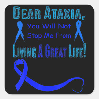 Ataxia Awareness T-Shirt107 Vierkante Sticker