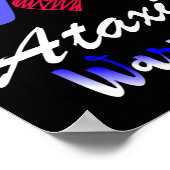 Ataxia Krijger Vlinder Bewustzijn Steun  Poster (Hoek)