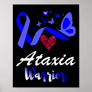 Ataxia Krijger Vlinder Bewustzijn Steun  Poster