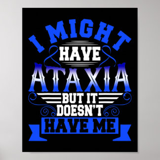 Ataxia Neurological Sign Hemiataxia Blue Ribbon Ne Poster