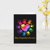 Ataxia Telangiectasia Awareness Peace Love Hope Bl Kaart (Gele Bloem)