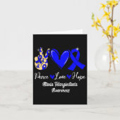 Ataxia Telangiectasia Awareness Peace Love Hope Bl Kaart (Gele Bloem)