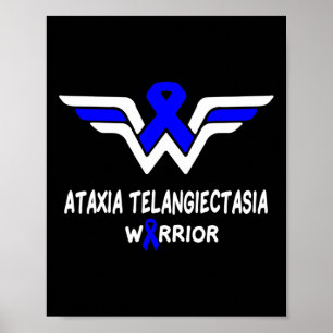 Ataxia Telangiectasia Bewustzijn Warrior Ondersteu Poster