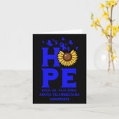 Ataxia Telangiectasia Blauwe Hoop Zonnebloem Vinta Kaart (Gele Bloem)